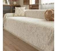 Housse de canapé en Chenille, Glands de Couverture de canapé Modernes | Couverture de canapé, protection de meubles polyvalente, couverture décorative for canapé de 1 à 5 places(Coffee,180x200cm)