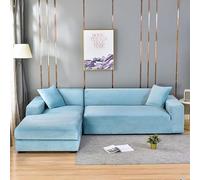 Housse de canapé en velours doux pour canapé d'angle 1 ou 4 places - Antidérapant - Épais - Pour canapé d'angle 3 places - Entretien facile - Décoration d'intérieur élégante