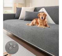 Housse De Canapé Imperméable en Polaire Résistante Aux Griffures De Chat, Protection Anti-griffures, Housse De Coussin Anti-Taches, Rafraîchissement De La Maison Dark Grey 70x150cm