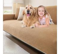 Housse De Canapé Imperméable en Polaire Résistante Aux Griffures De Chat, Protection Anti-griffures, Housse De Coussin Anti-Taches, Rafraîchissement De La Maison Coffee 70x150cm