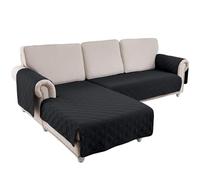 Housse de canapé imperméable extensible pour canapés 3 et 2 places - Noir - Protection des meubles