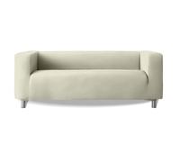 Housse de canapé modèle Klippan tissu multi-élastique avec repose bras haut Aruba - Couleur - Ivoire