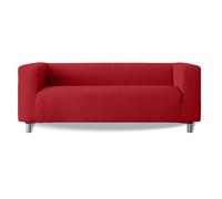 Housse de canapé modèle Klippan tissu multi-élastique avec repose bras haut Aruba - Couleur - Rouge