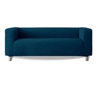 Housse de canapé modèle Klippan tissu multi-élastique avec repose bras haut Stark - Couleur 04 Bleu