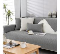 Housse De Canapé, Protection Canape Chat Anti Griffe, Housse De Canape 2 Places, Couvre Canapé 2 Places, Housse pour Meubles De Canapé, Convient Aux Enfants, Chiens, Chats, 90x160cm, Gris