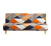 Housse de Canapé Sans Bras 3 Places Couverture de Canapé Extensible Tout Couvert Canapé Pliant Protecteur, Universel Motif géométrique Antidérapant Serviette de Canapé 180-210 cm (Imprimé 8)