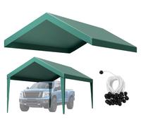 Housse de carport - Remplace le tissu existant - Tissu de carport - Bordure de carport - Bâche pour garage - Vert foncé - 3 x 6 mètres