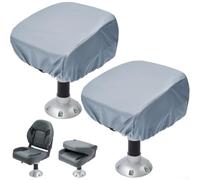 Housse de chaise bateau 210D argent Oxford imperméable résistant aux UV pliable pour la pêche, le bateau, la marine, 50,8 x 45,7 cm (E)