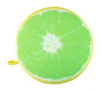 Housse de chaise de jardin en peluche avec imprimé sur un seul côté en forme de fruits ronds pour canapé, lit ou sol (vert orange)
