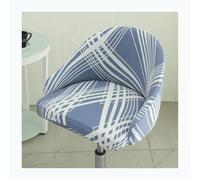 Housse de chaise de salle à manger pivotante à barre incurvée avec dossier | Housses de chaise de Bar extensibles,protection de chaise pivotante for comptoir de cuisine, salle à manger(4,2pcs)