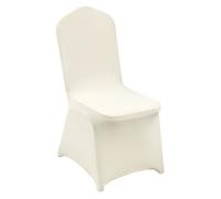 VEVOR Lot de 100 Housses de Chaise Pliantes en élasthanne, universelles, Amovibles et lavables, pour Mariage, Vacances, Banquet, fête, célébration, Salle à Manger (Blanc Ivoire)