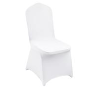 VEVOR Lot de 100 Housses de Chaise Pliantes en élasthanne, universelles, Amovibles et lavables, pour Mariage, Vacances, Banquet, fête, célébration, Salle à Manger (Blanc)