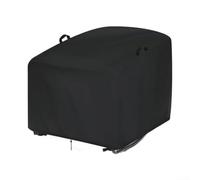 Housse de chaise en tissu Oxford 210D imperméable pour chaise de patio en osier, salon Papasan, coupe-vent, élastique et anti-poussière, noir (112 x 96 x 76 cm)