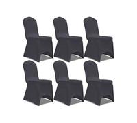 Housse de chaise extensible 6 pcs anthracite