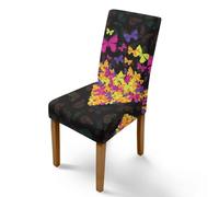 Housse de Chaise Insectes Abstraits Housse de Chaise Salle à Manger Spandex Extensible House de Chaise à Manger Amovible Lavable Housses de Chaises Universel pour Mariage,Cuisine 4 Pièces