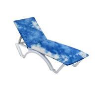 Housse de Chaise Longue de Plage 75x210cm, Serviette de Transat Plage en Microfibre, Séchage Rapide et Léger Tapis de Transat pour Piscine, Jardin, Plages (A)