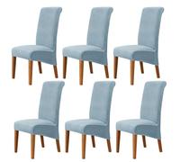 Housse de Chaise XL Salle à Manger 6 pieces Extensible Couverture de Chaises Dossier Haut Amovible et Lavable Housses de Chaises,I