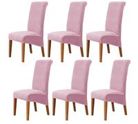Housse de Chaise XL Salle à Manger 6 pieces Extensible Couverture de Chaises Dossier Haut Amovible et Lavable Housses de Chaises,M