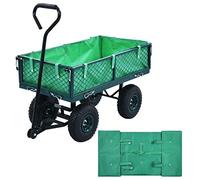 Housse de chariot de jardin verte - Tissu imperméable pour diable pliable et chariot de plage - Solution de transport de jardin durable et légère