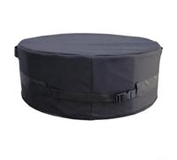 Housse de cheminée ronde - 130 x 20 cm - Robuste - Imperméable - Revêtement en polyuréthane avec ventilation - Noir
