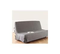 Housse de clic clac coloris gris clair 100% coton - Dim : 140 X 200 cm --