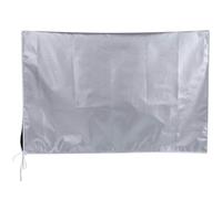 Housse de Climatiseur Extérieur Fête été 5 Côtés Polyester Argenté | 105x40x75 Cm, Protège Poussière Taches, Pose sans Outil, pour Unité Extérieure