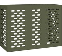 Housse de climatiseur Vert olive 110 x 50 x 80 cm Acier