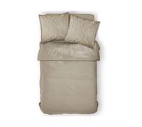 Housse de couette 100% coton 57 fils coloris mastic 240x260