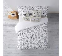 Housse de Couette 100% Coton modèle Monstre Black pour lit de 90 (155 x 220 cm)