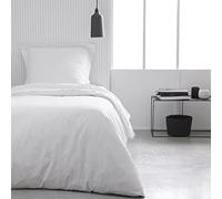 Housse de couette TODAY Essential - 140 x 200 cm - 1 personne - 100% Coton uni - Craie