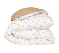 Housse de couette 140x200 cm percale 100% coton ALEX marron Moka