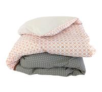 Housse de couette 140x200 cm percale 100% coton GABIN marron