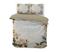 Housse de Couette 200x200 Blanc, Parure de Lit 2 Personnes pour Lit 140x190 160x200, Housse Couette Imprimée Fleurs Jaunes, Ensemble de Literie Ultra Doux avec 2 Taies d'oreiller 65x65 cm, C196