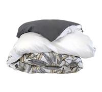 Housse de couette 200x200 cm coton SUMATRA gris Fusain