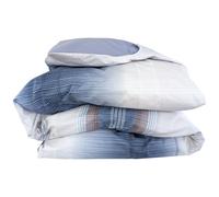 Housse de couette 200x200 cm percale 100% coton ESTEBAN Bleu