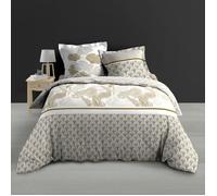 Douceur d'Intérieur – Housse de couette Melisse – 240 x 220 cm – Percale de coton 78 fils imprimé Multicolore