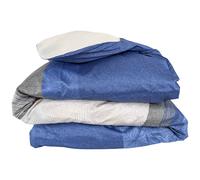 Housse de couette 240x220 cm satin de coton TIAGO bleu Indigo