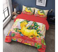 Housse de Couette 240x260cm Microfibre Animaux de Noël amusants : les teckels | Parure de Lit Enfant Verre à champagne en forme de canne à sucre,Durable,sans Agglomération, Lavable en Machine