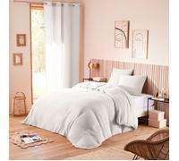 Housse de couette 260 x 240 cm en gaze de coton naturelle + 2 taies Blanc
