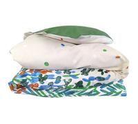 Housse de couette 280x240 cm en coton ÉVASION Blanc vert