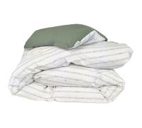 Housse de couette 280x240 cm percale coton GABY vert Kaki