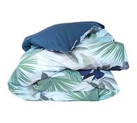 Housse de Couette 280x240 cm Percale de Coton Moorea Pacific Bleu/Vert