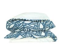 Housse de couette 300x240 cm 100% coton lavé SERENA Bleu beige