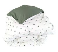 Housse de couette 300x240 cm percale 100% coton ALEX vert Kaki