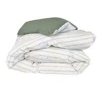 Housse de couette 300x240 cm percale 100% coton GABY vert Kaki