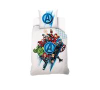 Housse De Couette Avengers Team Marvel Coton Blanc 140X200 63X63