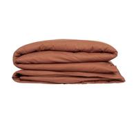 Atmosphera - Housse de couette unie Carina 140 x 200 cm Coton 57 fils Terracotta