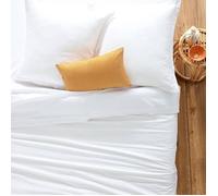 Atmosphera - Housse de couette Carina en coton blanc 240x220 cm, fermeture boutons
