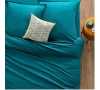 Atmosphera Housse de couette CARINA coton 240x220 cm Bleu canard