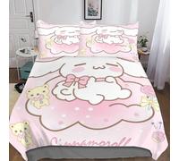 Housse De Couette Cinnamoroll D Motif Imprim¿¿ Parure De Lit Housses De Couettes Anime En Microfibre Avec Fermeture ¿¿Clai Parure De Couette Avec Taies